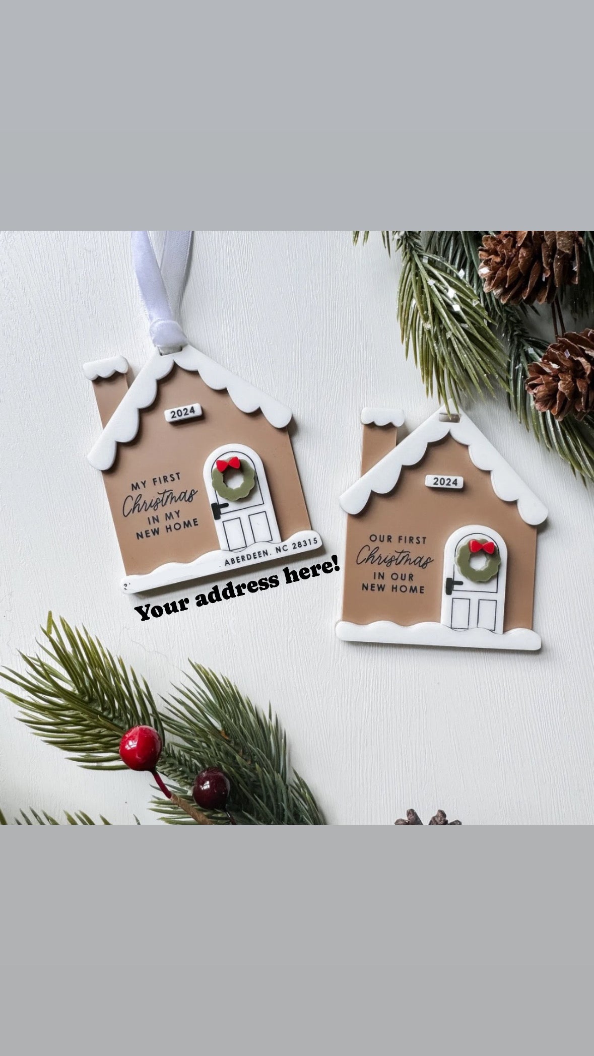 Personalized New Home Ornament, 2025 Christmas Ornament, Christmas Gift, Core Memory | Home for the Holidays
