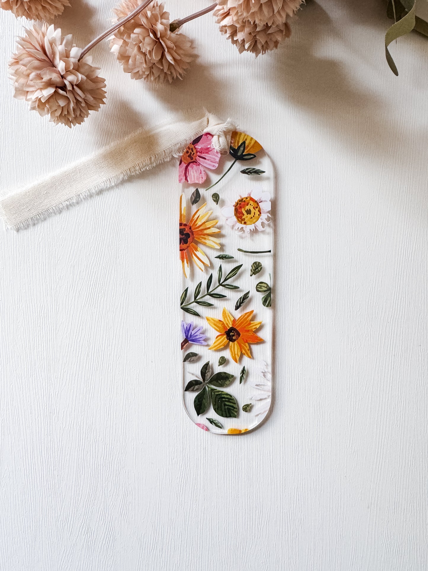 Floral Acrylic Bookmark | Gift for Her | Book Lover | Bookmark | Mothers Day Gift Idea
