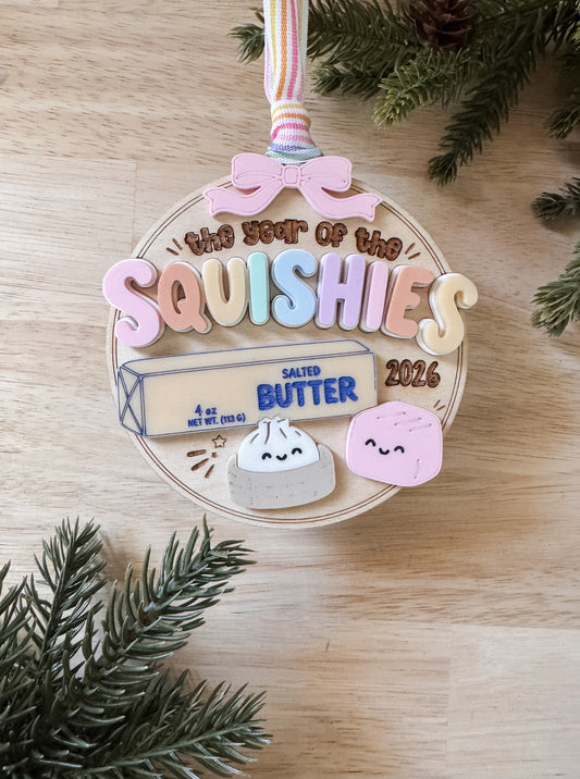 The Year of the Squishes Christmas Ornament | Cute Squishy Lover Gift | Handmade Christmas Tree Ornament | Squishy Inspired Ornament