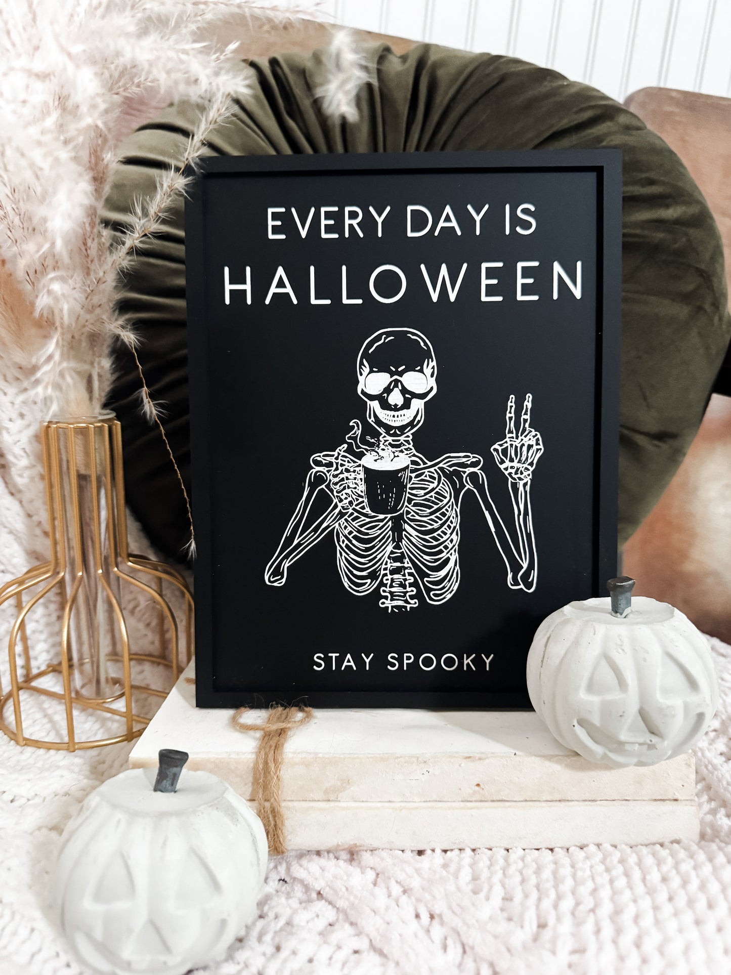 Every Day is Halloween | Stay Spooky | Halloween Decor | Shelf Halloween Decor | Laser Engraved | Halloween Sign