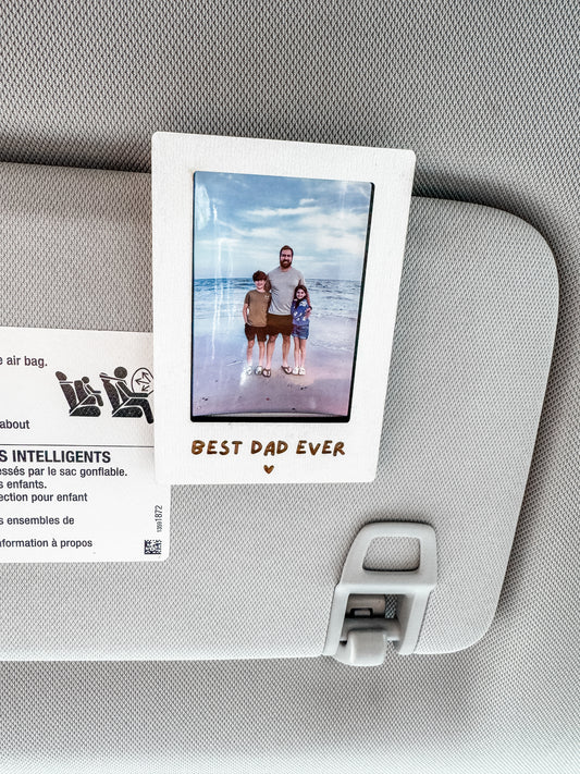 Father’s Day Car Visor Frame | Custom Picture Frame | Sentimental Gift | Gift For Dad | Happy Father’s Day | Picture Frame