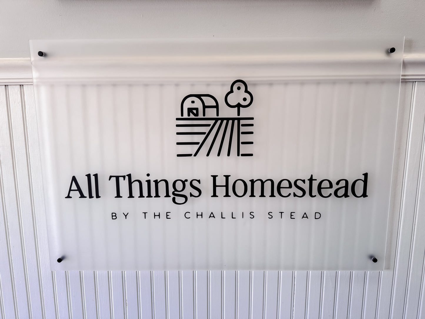 Custom Stand-off Acrylic Business Sign, Business Logo Sign | Frosted Clear Acrylic Business Sign, Custom Logo Sign |
