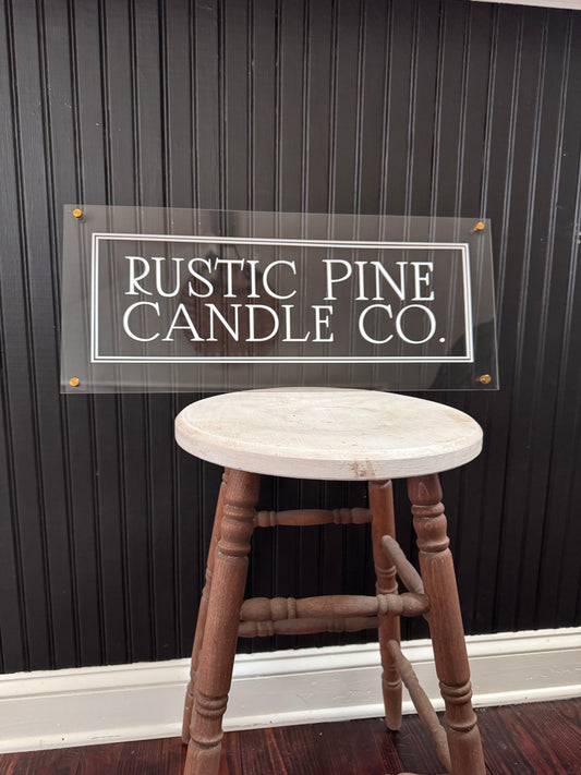 Custom Stand-off Acrylic Business Sign, Business Logo Sign | Frosted Clear Acrylic Business Sign, Custom Logo Sign |