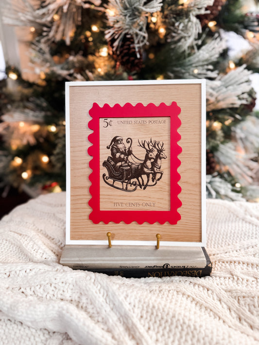 Vintage inspired Christmas Stamp Signs
