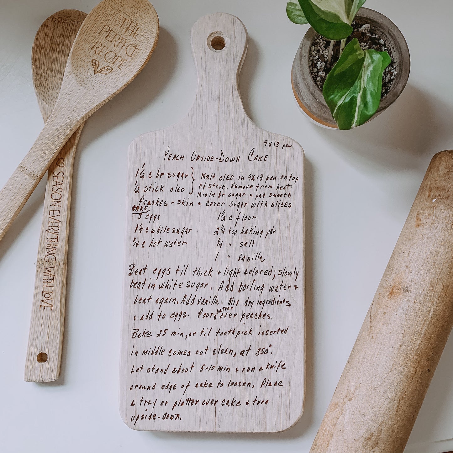 Handwritten Recipe Cutting Board | Keepsake Gift | Personalized Recipe Engraved Cutting Board | Sentimental Gift | Family Recipe Board
