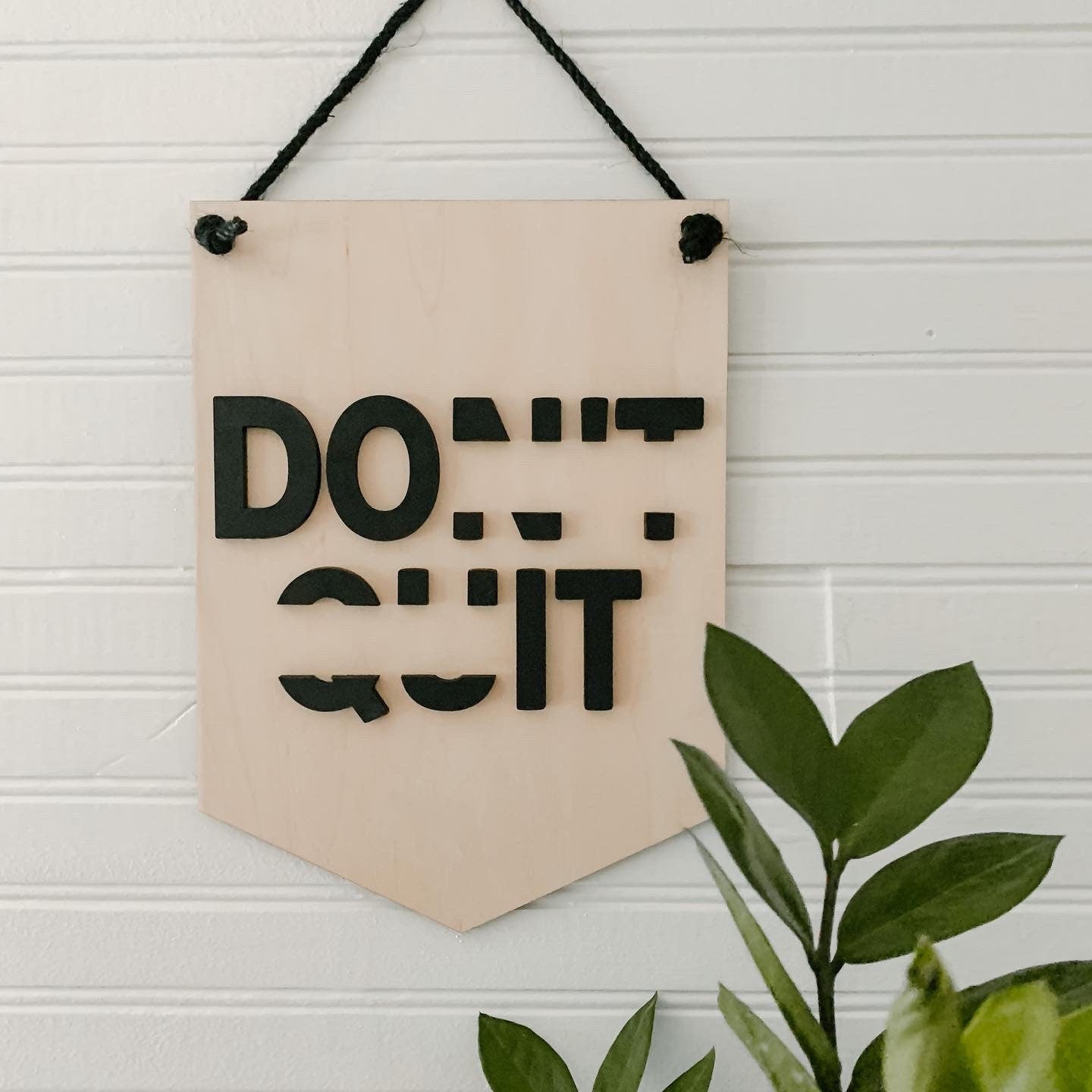 Don’t Quit, Do It 3D Banner Sign, Boho Decor, Handmade, Hanging Sign, Motivational Sign, Fitness, Gym Decor, Office Sign