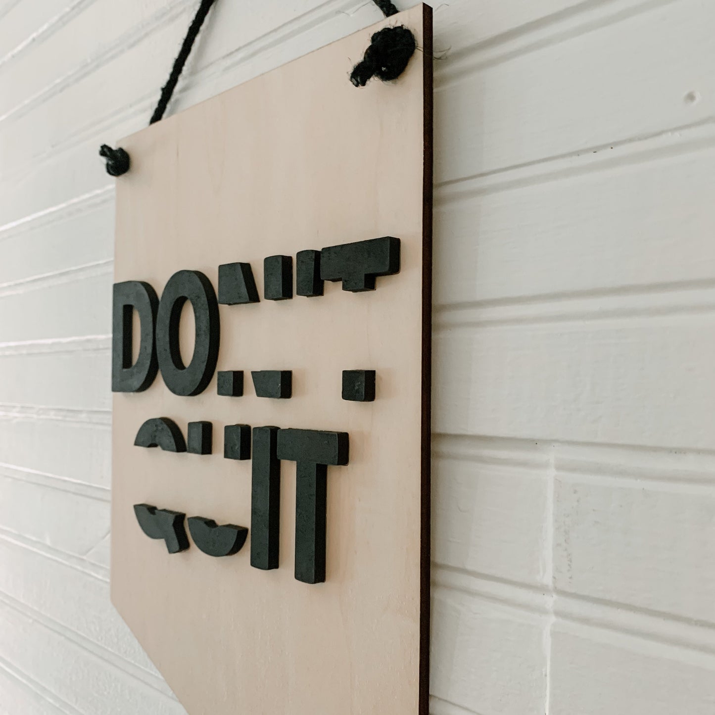 Don’t Quit, Do It 3D Banner Sign, Boho Decor, Handmade, Hanging Sign, Motivational Sign, Fitness, Gym Decor, Office Sign