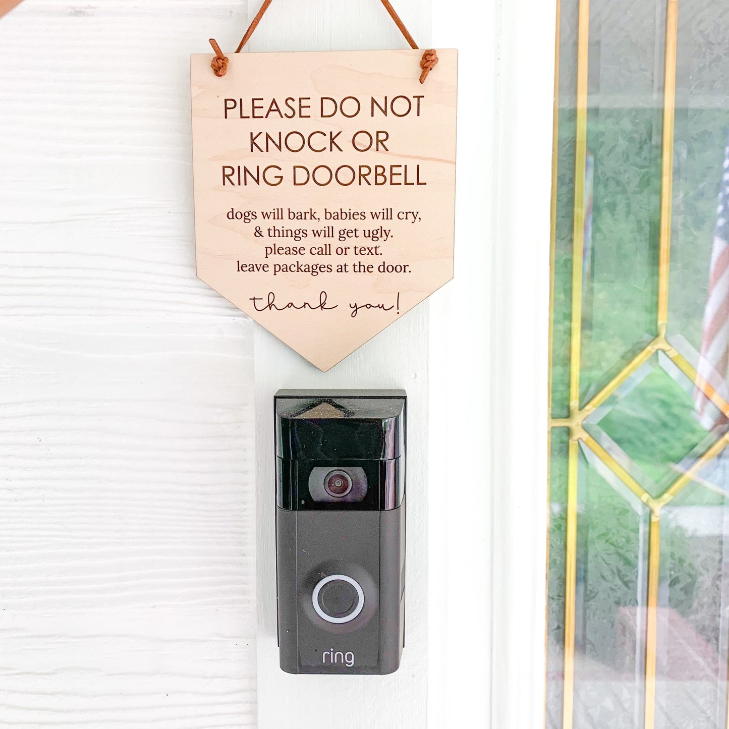 Please Do Not Knock or Ring Doorbell | Dogs will Bark Babies will Cry Banner Sign | Sleeping Baby | Door Sign | Mom to Be | Baby Shower Gift