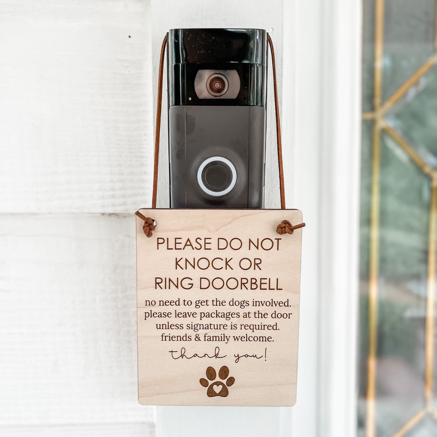 Please Do Not Knock or Ring Doorbell No Need to Get the Dogs Involved Sign | Door Sign | Do not Disturb