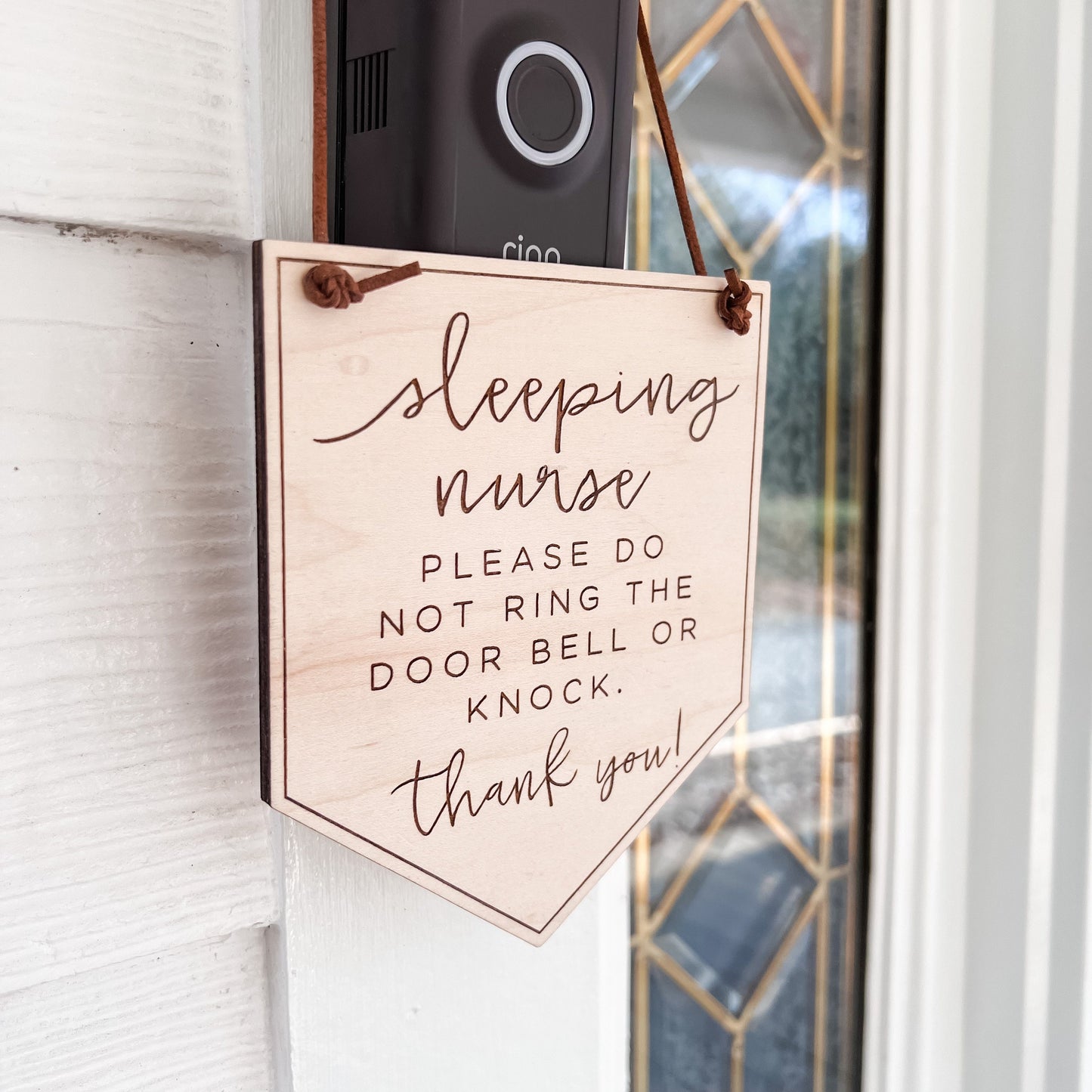 Sleeping Nurse Please Do Not Ring the Doorbell or Knock | Do Not Disturb Sign | Nurse Gift |