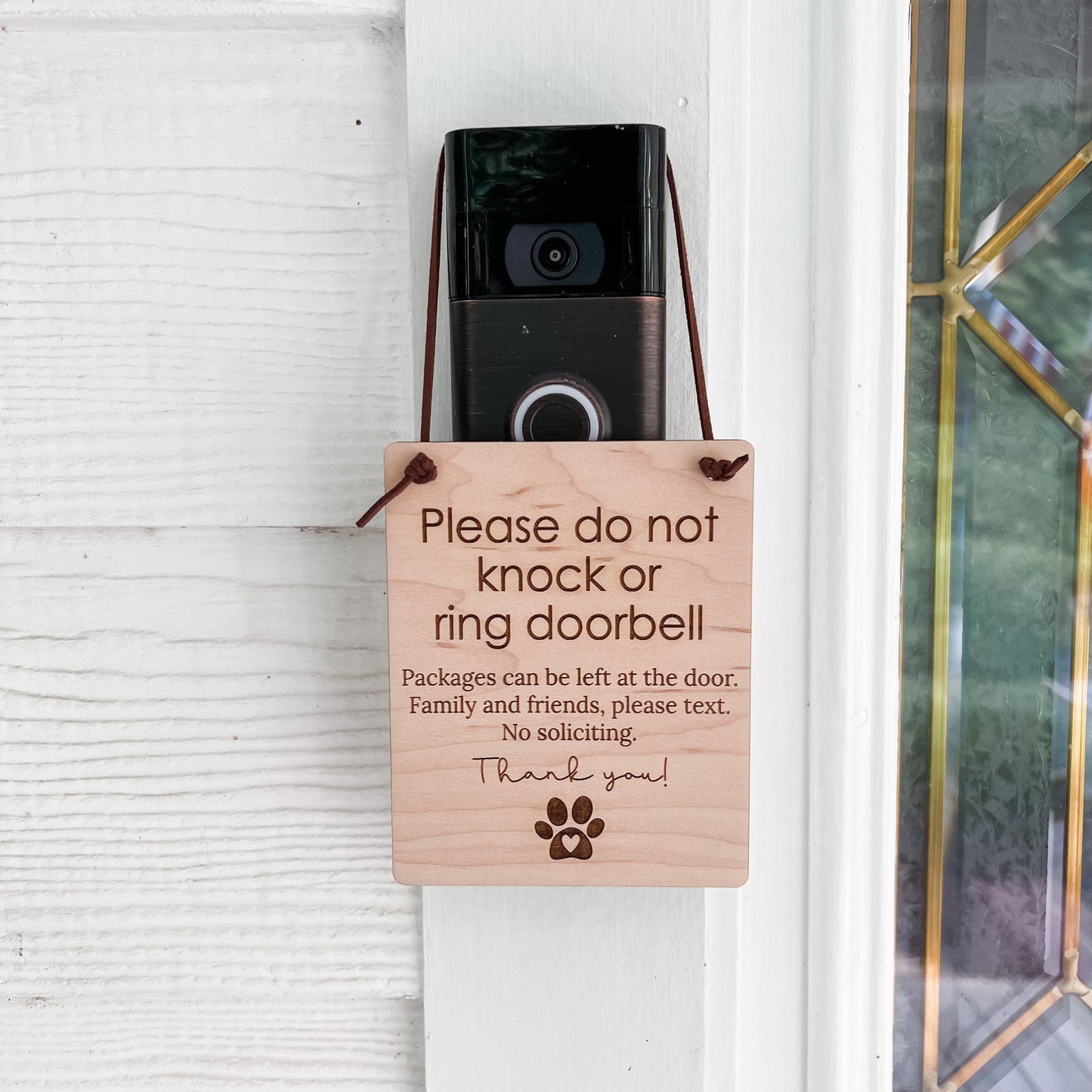 CUSTOM Please Do Not Knock or Ring Doorbell No Need to Get the Dogs Involved Sign | Door Sign | Do not Disturb