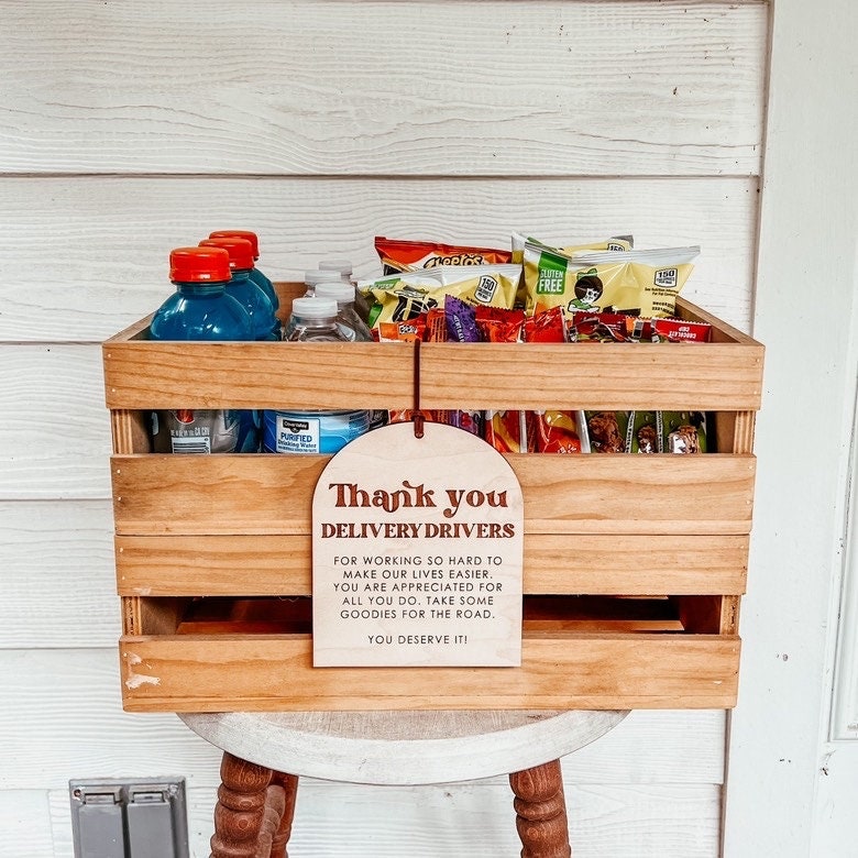 Thank You Delivery Drivers Sign | Appreciation Delivery Drivers | Postal Worker Appreciation | Crate Not Included