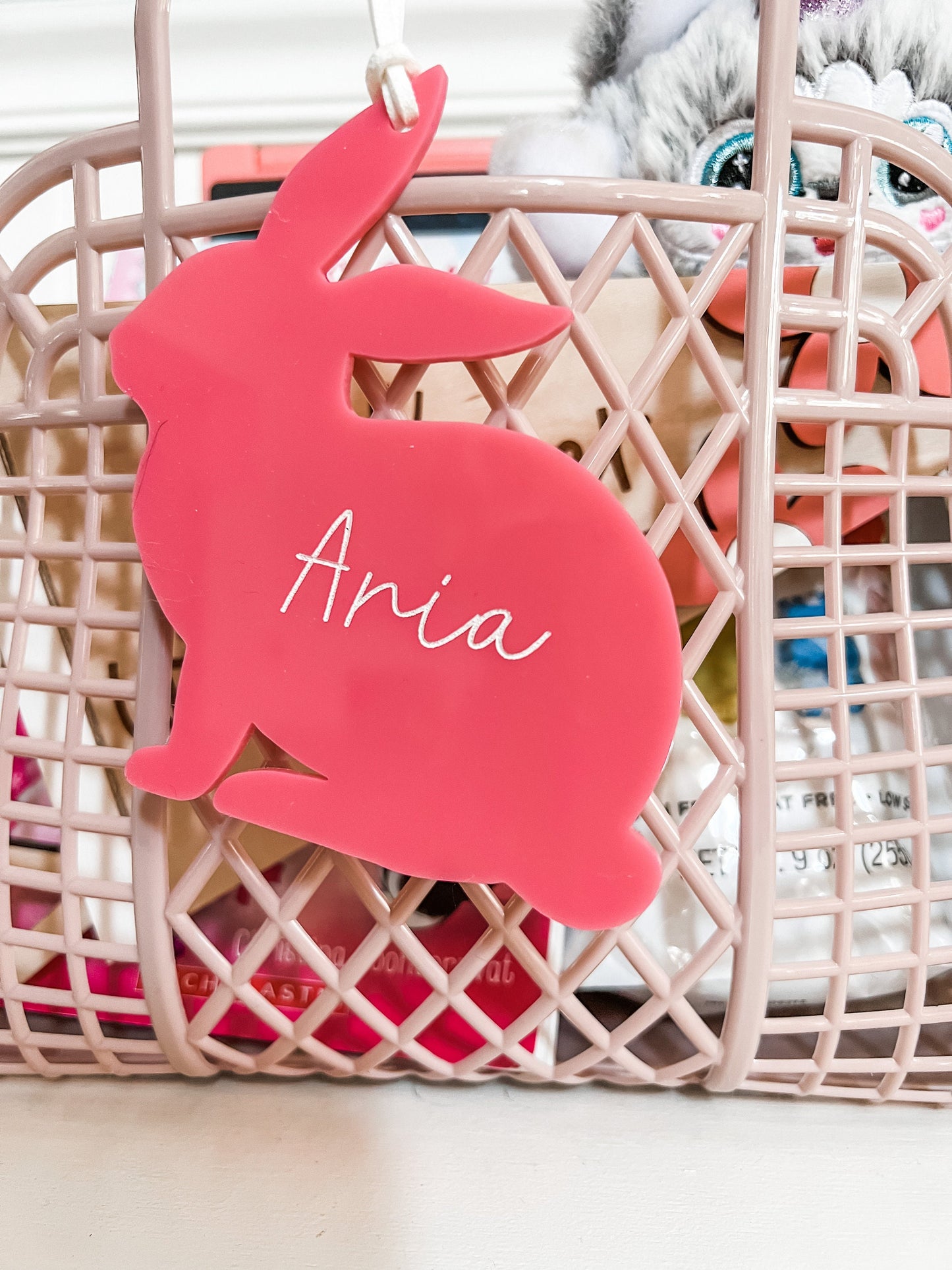 Personalized Easter Basket Tag | Acrylic Easter Tags | Personalized Tags | Laser Engraved | Custom Tags | Basket Name Tag