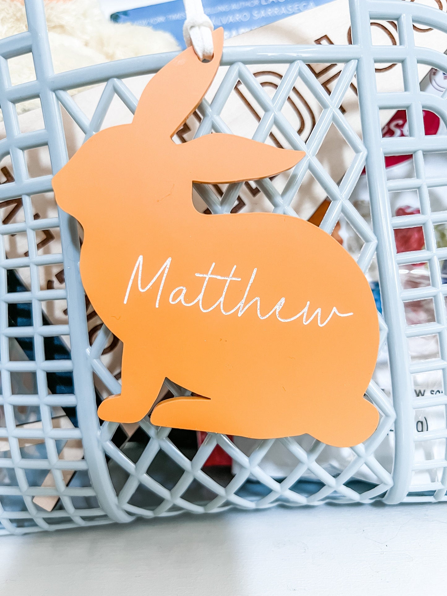 Personalized Easter Basket Tag | Acrylic Easter Tags | Personalized Tags | Laser Engraved | Custom Tags | Basket Name Tag