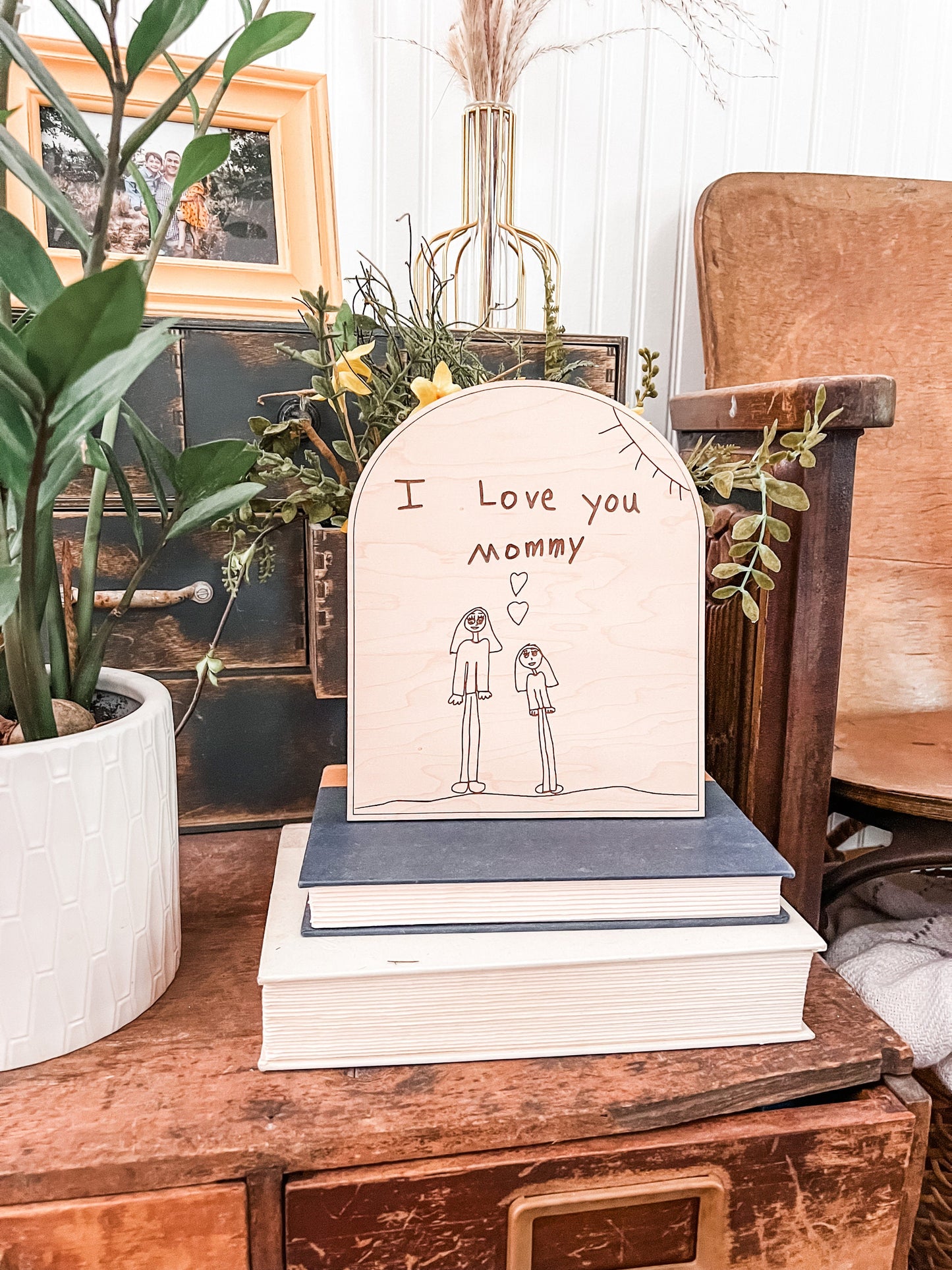 Custom Engraved Kids Artwork Sign | Personalized Gift | Engraved Keepsake | Kid's Artwork | Keepsake Gift | Art Display