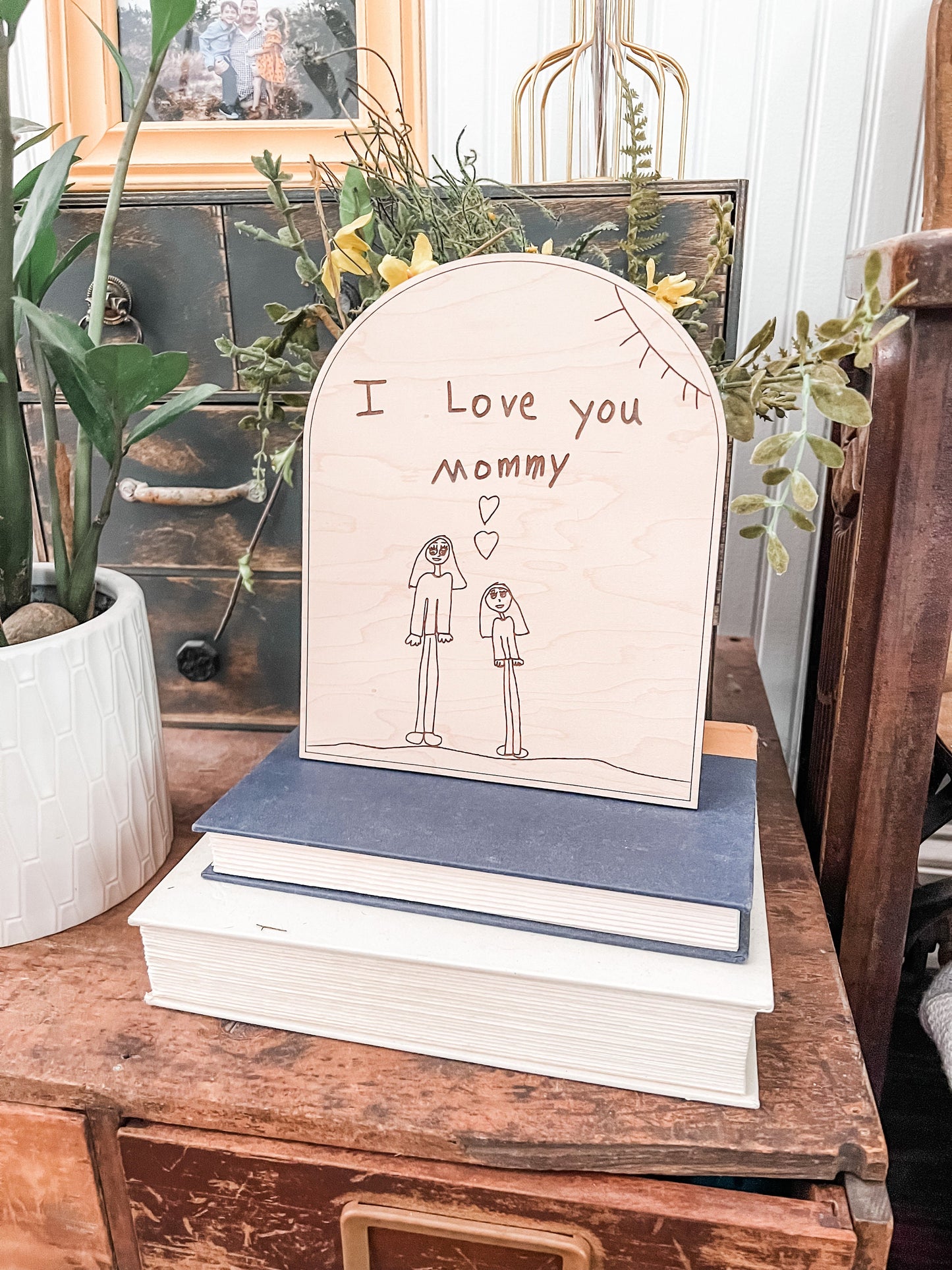 Custom Engraved Kids Artwork Sign | Personalized Gift | Engraved Keepsake | Kid's Artwork | Keepsake Gift | Art Display