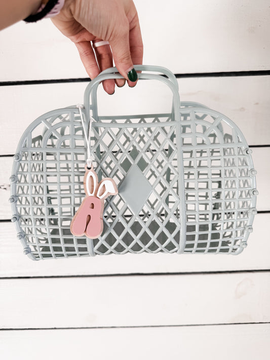Personalized Initial Easter Basket Tag with Cord | Acrylic Easter Tags | Personalized Tags | Laser Engraved | Custom Tags | Basket Name Tag