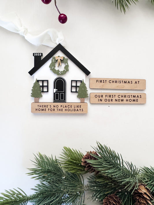Personalized New Home Ornament, 2025 Christmas Ornament, Christmas Gift, 2025 Core Memory | Home for the Holidays |