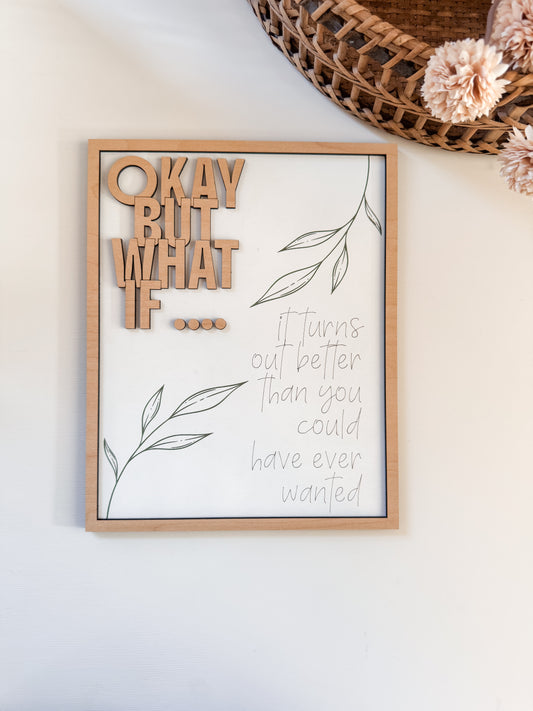 Okay But What If It Turns Out Better | Positive Wall Art | Office Decor