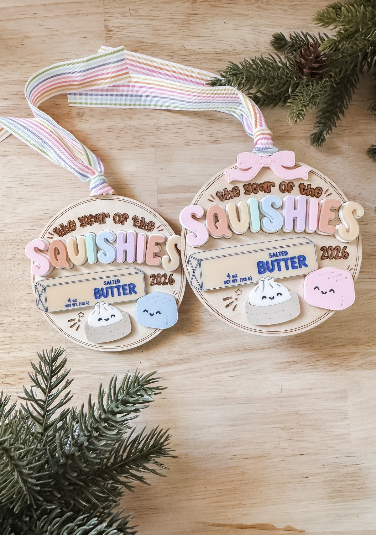 The Year of the Squishes Christmas Ornament | Cute Squishy Lover Gift | Handmade Christmas Tree Ornament | Squishy Inspired Ornament