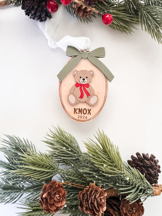 Baby's First Christmas Ornament | Teddy Bear Keepsake Ornament | Personalized Baby Gift| New Baby Gift | Mom Must Have