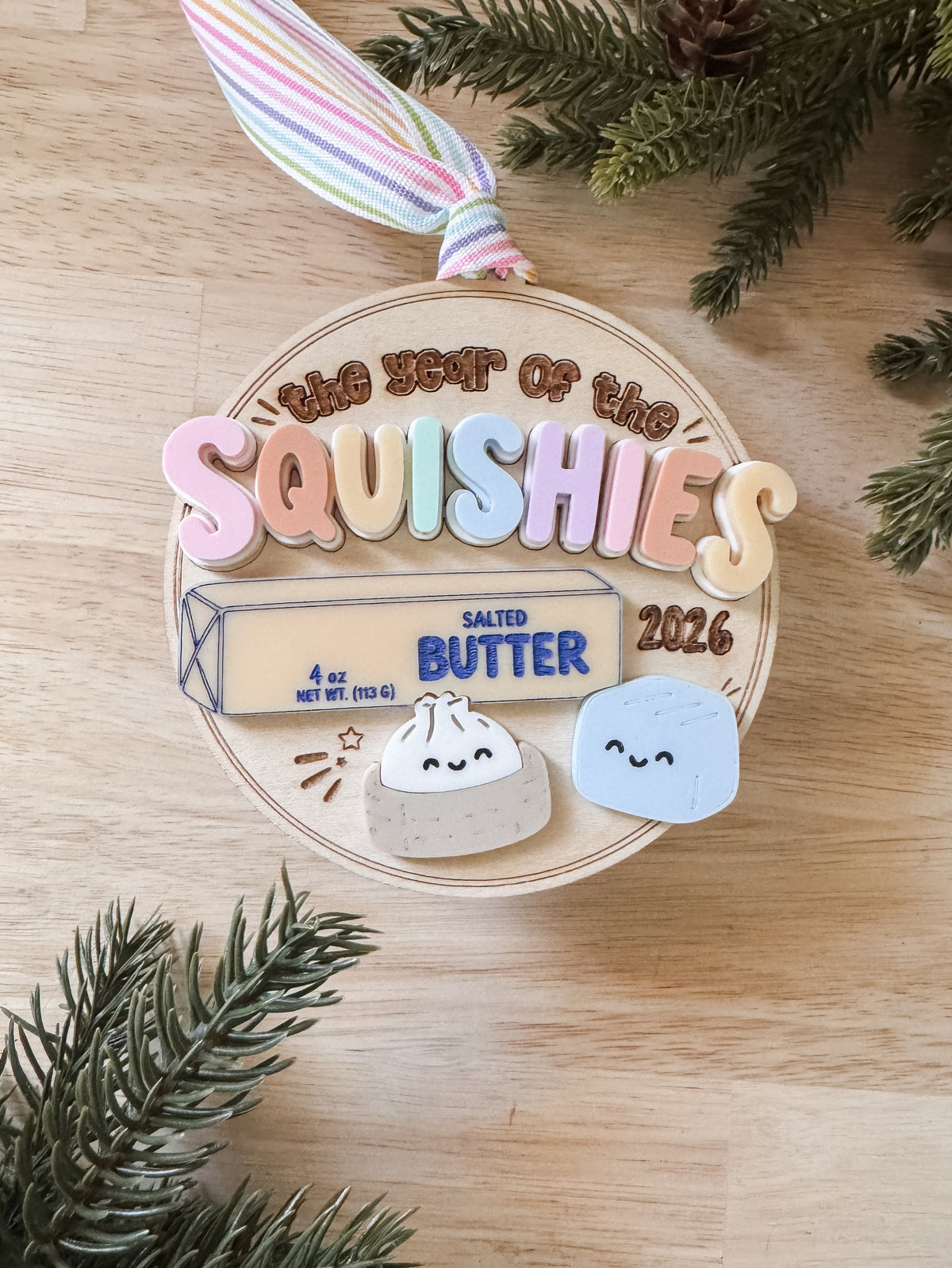 The Year of the Squishes Christmas Ornament | Cute Squishy Lover Gift | Handmade Christmas Tree Ornament | Squishy Inspired Ornament