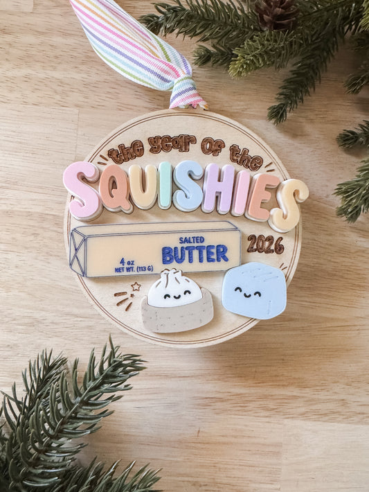 The Year of the Squishes Christmas Ornament | Cute Squishy Lover Gift | Handmade Christmas Tree Ornament | Squishy Inspired Ornament