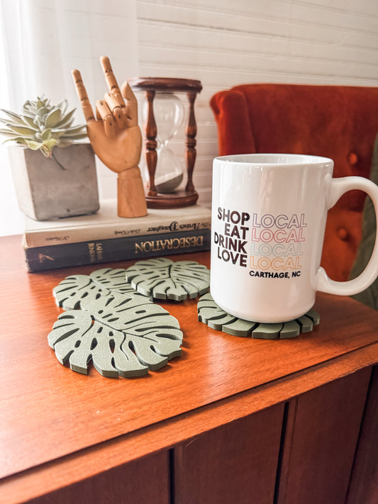 3D Printed Monstera Coasters with Stand