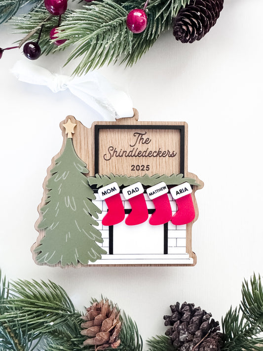 Personalized Family Names Ornament | Mantle Light Family Ornament | Christmas Ornament | Personalized Ornament | (Copy)