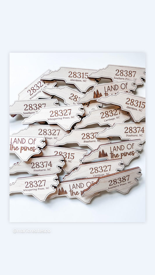 North Carolina Zip Code Ornament