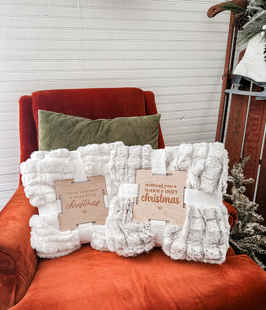 Cozy Blanket with Gift Tag