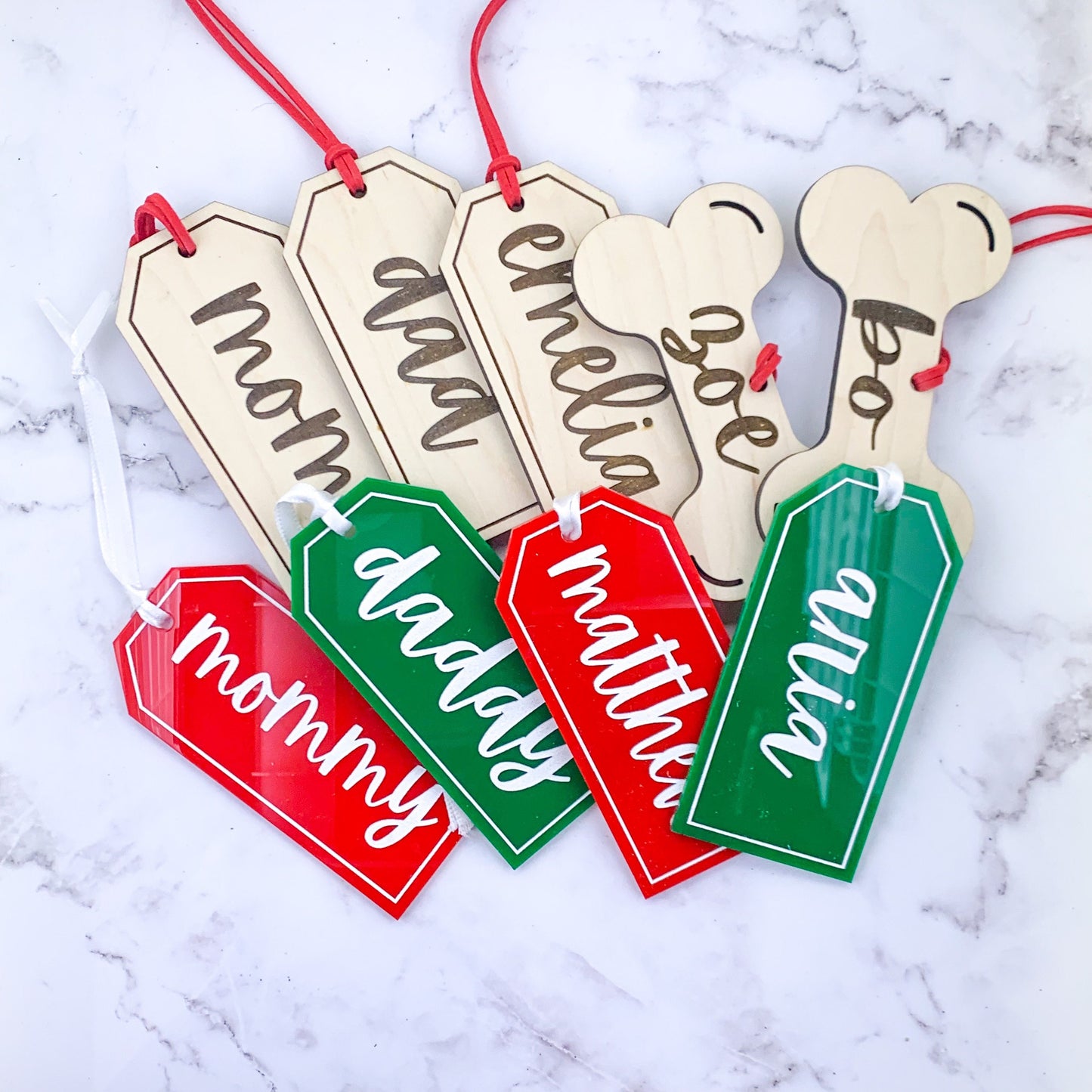 Personalized Stocking Tags | Wooden Name Tags | Christmas Labels | Wooden Present Tags | Christmas Stocking tags | Present Tags