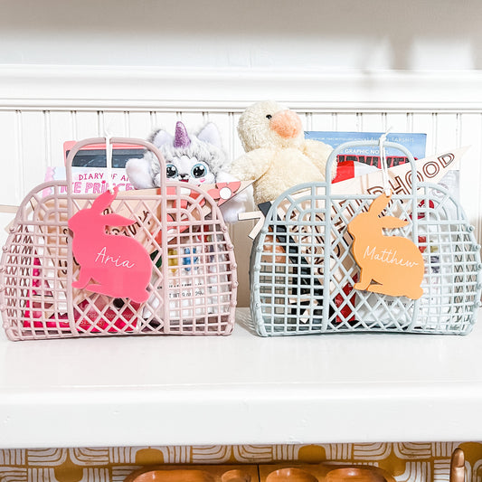 Personalized Easter Basket Tag | Acrylic Easter Tags | Personalized Tags | Laser Engraved | Custom Tags | Basket Name Tag