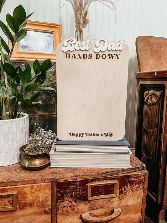DIY Father's Day Gift | Best Dad Hands Down | Kid’s Handprint Craft | Father's Day Gift Craft | Paint + Brush NOT included