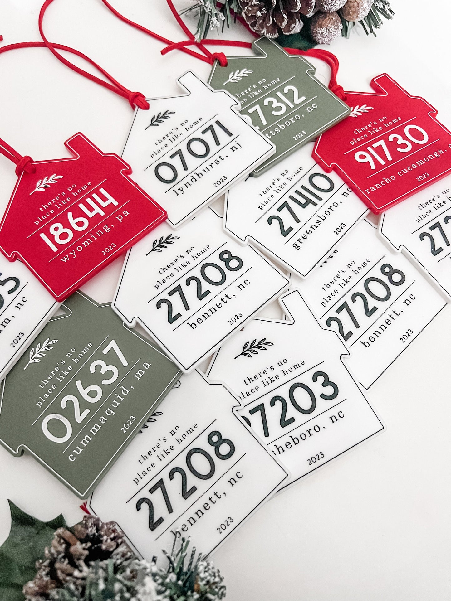 Personalized Zip Code Ornament, 2023 Christmas Ornament, Christmas Gift, 2023 Memory | Home for the Holidays |