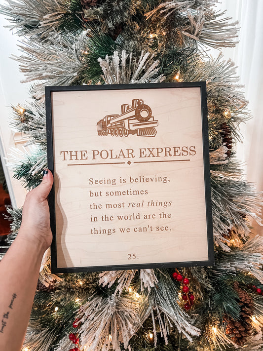Seeing is Believing | Framed Christmas Sign | 3D Sign | Laser Engraved | Boho Christmas Sign | Movie Quotes | Christmas Movie