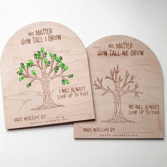 No Matter How Tall I Grow, I Will Always Look Up to You Craft | Kids Fingerprint Craft | Paint Craft | Father's Day Gift | Pain + Brush NOT included.